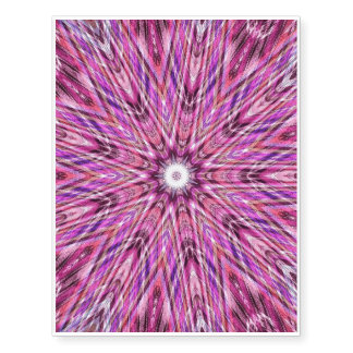 9-pointed kaleidiscopic design temporary tattoos