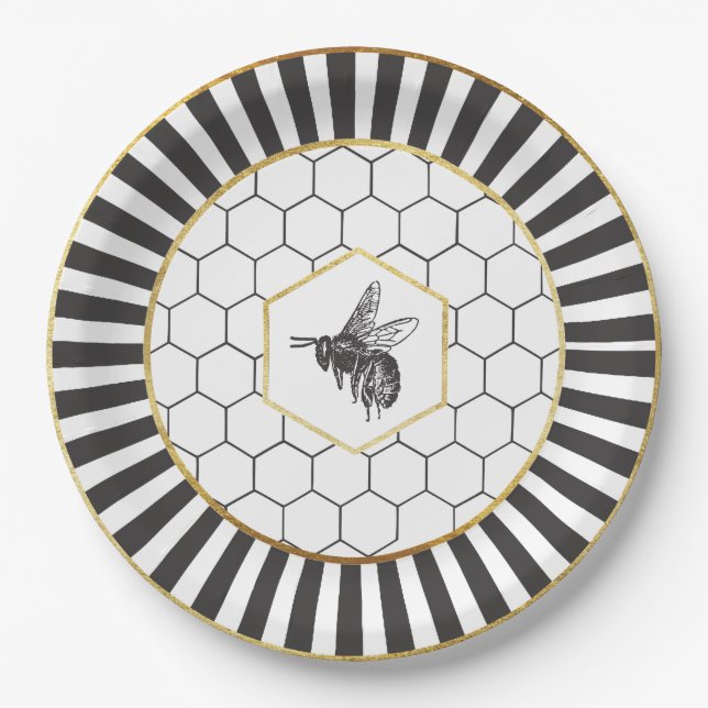 9" Queen Bee Dinner Plate (Front)