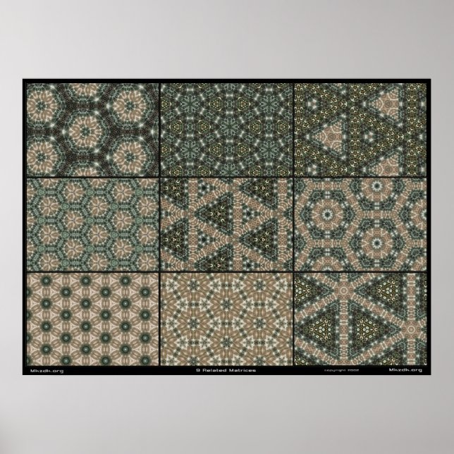 9 Related Matrices Poster (Front)