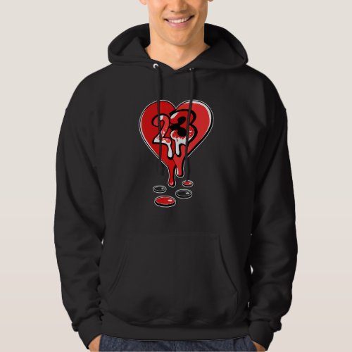 9 Retro Loser Red 23 Dripping Heart Concord 9s Hoodie