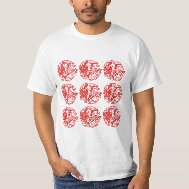 9 Roosters for Longevity Rooster Year 2017 shirt (Front)