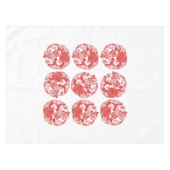 9 Roosters For Longevity Rooster Year 2017 Table Tablecloth by The_Roosters_Wishes at Zazzle