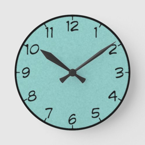 9 Shades of Teal Clock