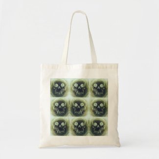 9 skull tote bag