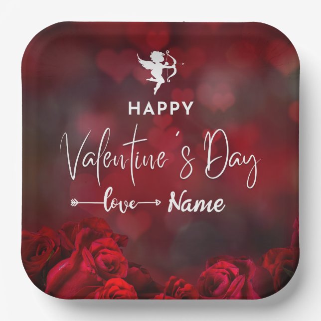 9" Square Paper Plate (Front)