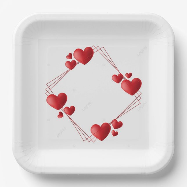 9" Square Paper Plate (Front)