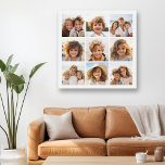 9 Square Photo Collage - Black and White Canvas Print<br><div class="desc">Black and White Design - Use your photos without frames on this one! Add your favorite pictures and snapshots to this strip for a fun memory keeper. An artistic way to display your best photo sharing pics.</div>