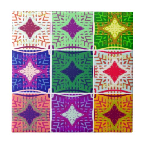 9 star Hakuna matata pattern Ceramic Tile