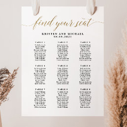 9 Tables 90 Guests Find Your Seat Seating Chart