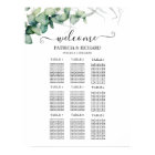9 Tables Rustic Greenery Wedding Seating Chart
