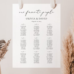 9 Tables Simple Our Favorite People Seating Chart
