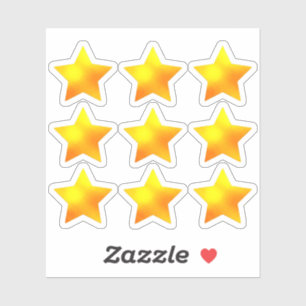 +9 Teachers and Kids Shimmering Gold Star Reward Sticker