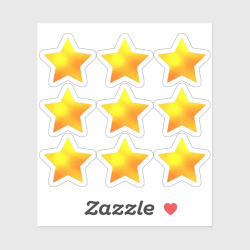 +9 Teachers and Kids | Shimmering Gold Star Reward Sticker