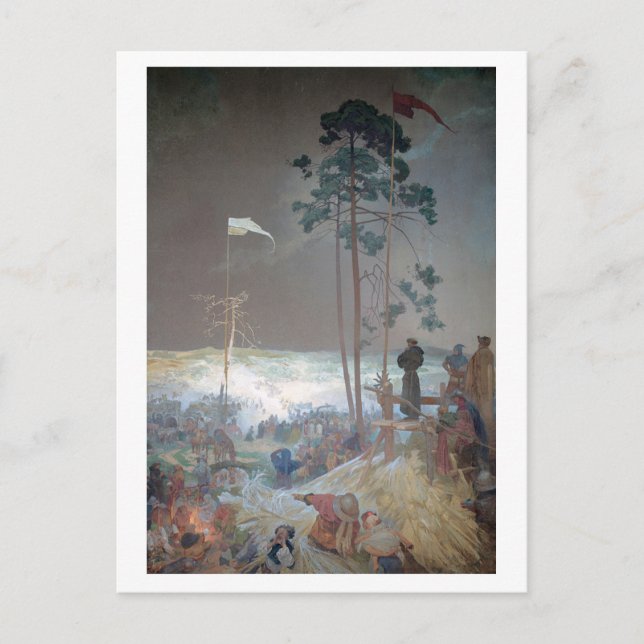 #9 The Meeting at Krizky, Mucha Postcard (Front)