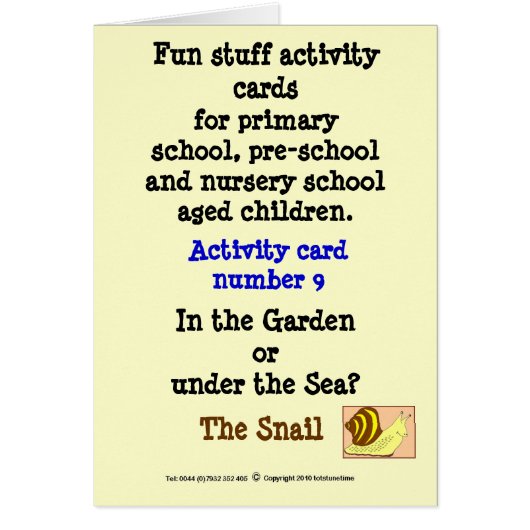 9 The Snail Cards (Front)