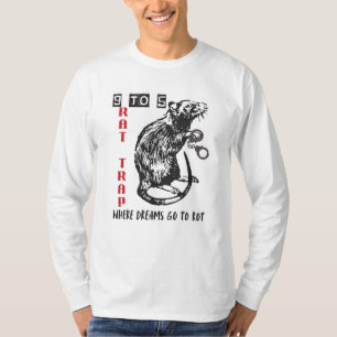 9 to 5 Rat Trap Anti-Work Rat in Handcuffs T-Shirt