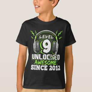 9 Unlocked Awesome 2012 Video Game 9th Birthday Gi T-Shirt