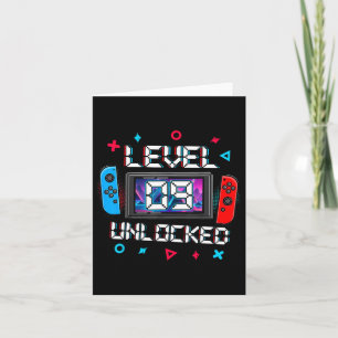 9 Unlocked Gamer 9th Birthday Gift Video Game Boys Card