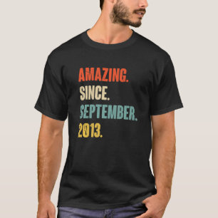 9 Year Old 9th Birthday Amazing Since September 2 T-Shirt