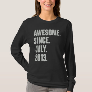 9 Year Old 9th Birthday Awesome Since July 2013 T-Shirt