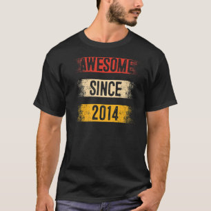 9 Year Old Awesome Since 2014 9th Birthday T-Shirt