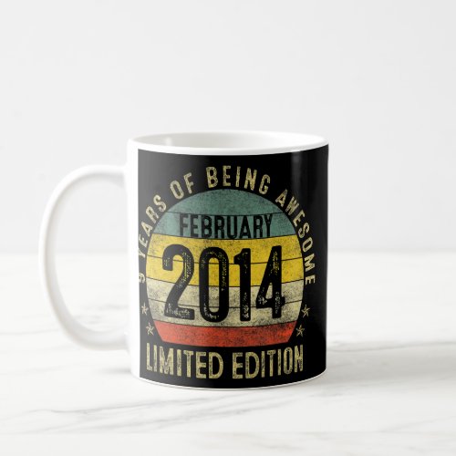 9 Year Old  Awesome Since February 2014 9th Birthd Coffee Mug