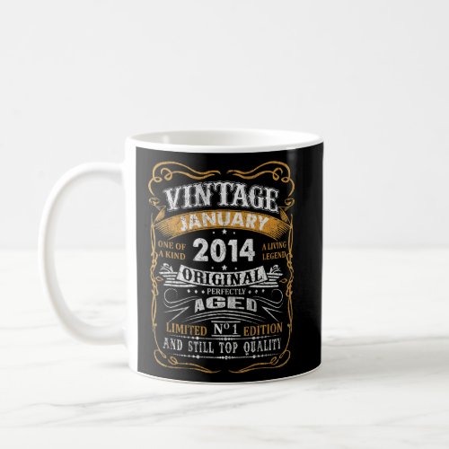 9 Year Old Awesome Since January 2014 Vintage 9th  Coffee Mug