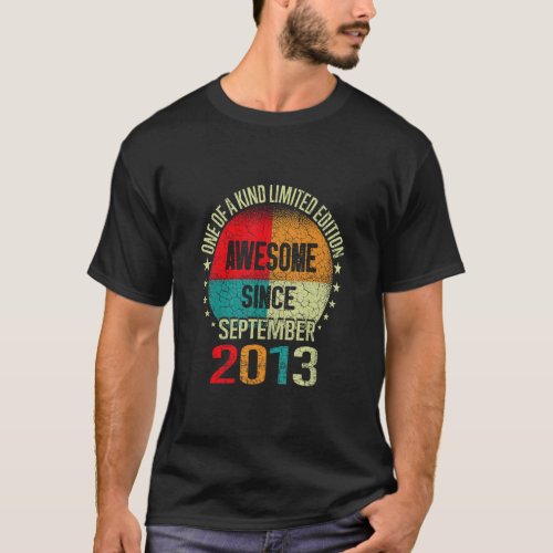 9 Year Old   Awesome Since September 2013 9th Birt T_Shirt