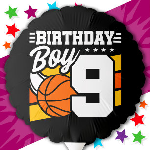 9 Year Old Basketball Party Theme 9th Birthday Boy Balloon