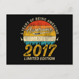 9 Year Old Bday Retro Awesome 9th Birthday Gift Postcard