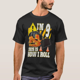 9 Year Old Birthday Bulldozer T-Shirt