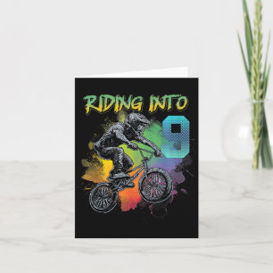 9 Year Old Bmx Birthday Boy Bicycle 9th Bmx Rider Card