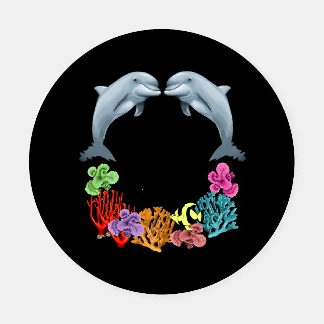 9 year old dolphin birthday party 9th birthday coaster set (Single)