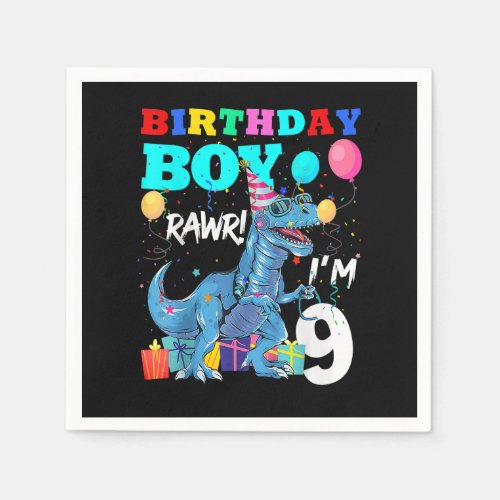 9 Year Old Gift 9th Birthday Boy 9th Birthday T Re Napkins