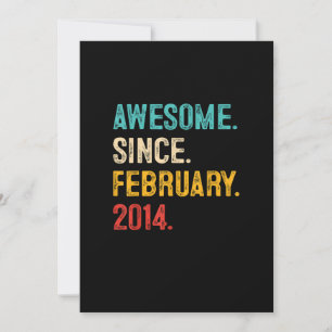 9 Year Old Gift 9th Birthday Boy Awesome Since Feb Invitation