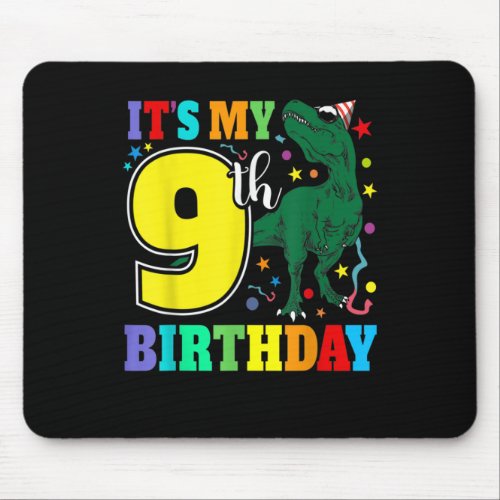 9 Year Old Gifts 9th Birthday Boy Rawr Im 9 T Rex Mouse Pad