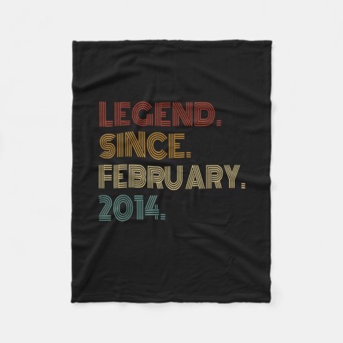 9 Year Old Gifts 9th Birthday Legend Since Februar Fleece Blanket