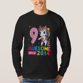 9 Year Old Gifts Girls Teens Flossing Unicorn 9th  T-Shirt