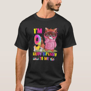 9 Year Old Girl Princess Little Red Panda  9th Bir T-Shirt