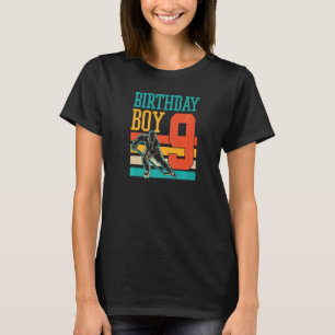9 Year Old Ice Hockey Themed 9th Birthday Party Su T-Shirt
