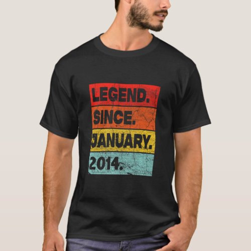 9 Year Old Legend Since January 2014 9th Birthday  T_Shirt