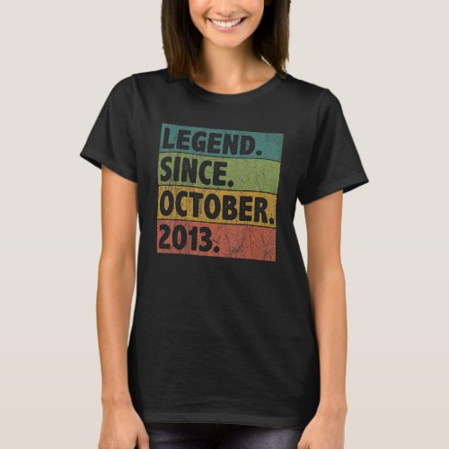 9 Year Old  Legend Since October 2013 9th Birthday T_Shirt