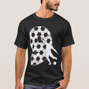 9 Year Old Soccer Player 9th Birthday Party Boy T-Shirt