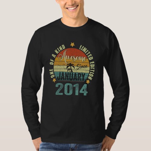 9 Year Old Vintage Awesome Since January 903 9th B T_Shirt