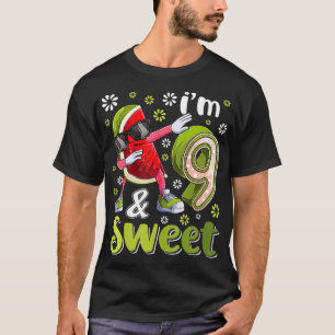 9 year old Watermelon Birthday Girl Sweet Fruit 9t T-Shirt