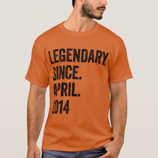9 Years Legendary Since April 2014 9th Birthday T-Shirt