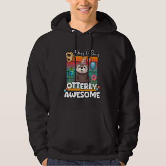 9 Years Of Being Otterly Awesome Sea Otter Ninth B Hoodie