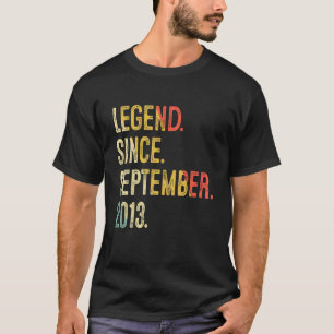 9 Years Old 9th Birthday Legend Since September 2 T-Shirt