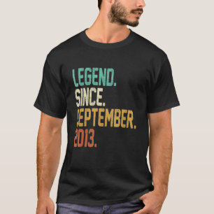 9 Years Old 9th Birthday Legend Since September 2 T-Shirt