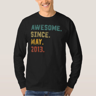 9 Years Old Awesome Since May 2013 9th Birthday T-Shirt